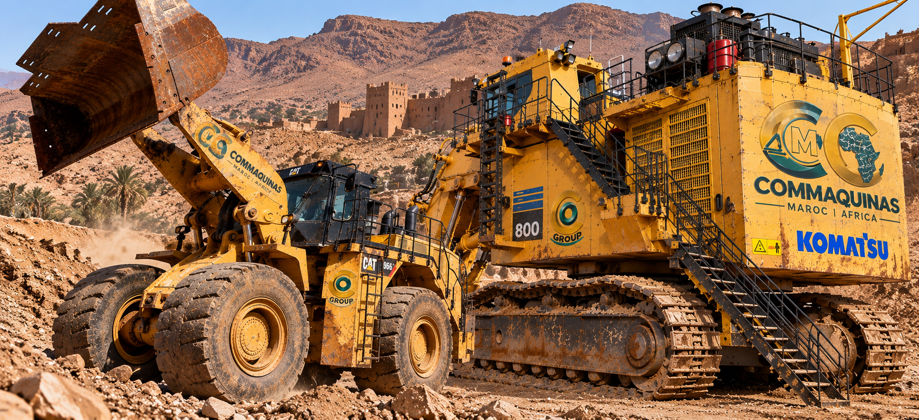 Engins de chantier sur un site de travaux